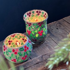 Windlicht Mosaik Weihnachten