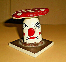 Figur Pilz Keramik Herbst Dekoration Fliegenpilz Garten Deko Waldpilz handbemalt