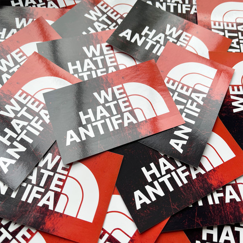 Hate antifa aufkleber - we,