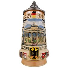 Bierkrug mit Deckel Deutschland Steinkrug Traditionelles Spitzdeckel-Bierseidel