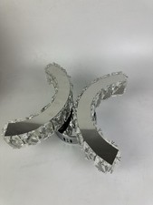 Wand Decken Lampe Chrom klar Kristall Design Strahler Wohn Ess Zimmer Leuchte