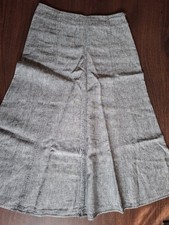 Damen Rock Lang Aus Leinen A