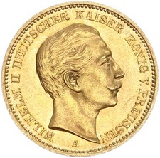 Preußen Wilhelm II. 20 Mark