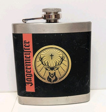 Jägermeister Flachmann - Stainless Steel 6oz - Ausführung schwarz