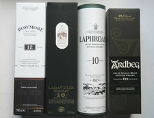 Single Malt Whisky Deko Schachtel Dose leer Lagavulin Bowmore Ardbeg Laphroaig