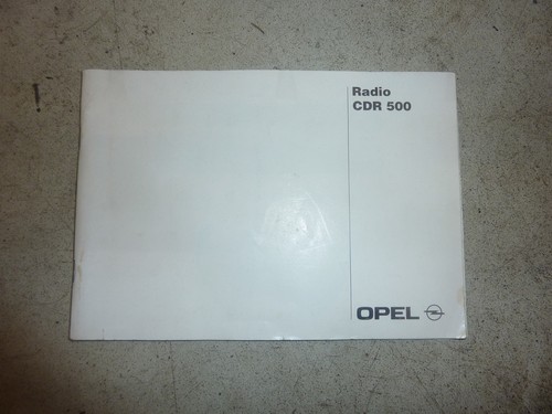 Betriebsanleitung opel radio - betriebsanleitung,