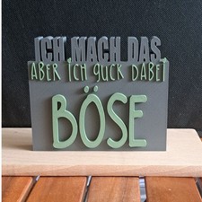 Ich gucke böse Deko Schild 3