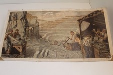 Alte Schulwandtafel Lehrtafel Der Schieferbruch Bamberg 1912 Wachsmuth Leipzig