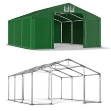 Lagerzelt 4x6 PVC Zelthalle Weidezelt Zeltgarage Ganzjähriges 6x4 Grün NEU W