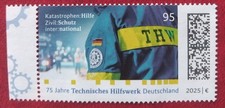 Briefmarke 2025 75 Jahre Technisches Hilfswerk Deutschland THW Zivilschutz