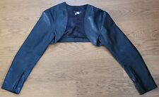 Schwarzer Leder Bolero US 20