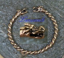 Frauen Armreif ~ DANOR ~ Innen Ø 5.6 cm - Wikinger Schmuck Drache - Bronze