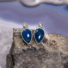 Apatit Ohrring, 925er Silber