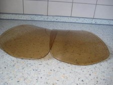 2x Glasscheibe/  Glasplatte/ Lampenschirm verbogen braun getönt TOP!