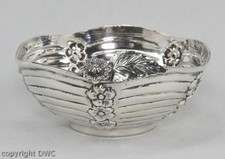 Anbietschale Schale in aus 900 er Silber Antik Blumen Jugendstil Bowle