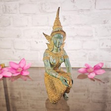 Kniende Deva Statue Bronze