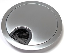 2 er SET B-WARE KABELDURCHFÜHRUNG KABELAUSLASS KABELDURCHLASS CHROM MATT 80mm