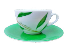 Tasse mit Untertasse Santal Porcelaine De Sologne France Pour Clarins Paris 