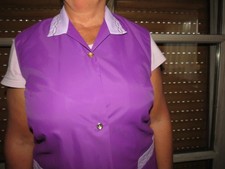 Nylon Kittel Schürze Kittelschürze Kleiderschürze  XL