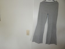 Hose Leggings S mit Schlag tolle Paßform stretchig Schlankmacher Yoga graumelier