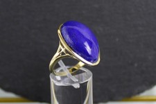 Lapislazuli-Goldring aus 375er Gold, Blauer Lapis