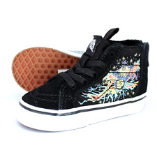 VANS TODDLER SK8-HI ZIP SNEAKER TS 5 EUR 21 GLOW WIZARD BLACK WHITE