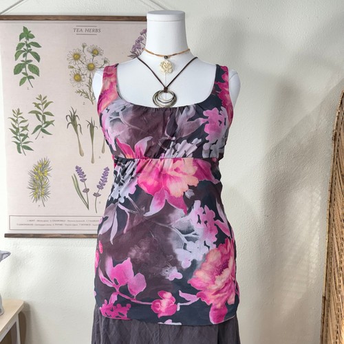 90s y2k mesh floral babydoll - 90s,