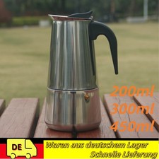 Edelstahl Espressokocher Espressomaker Kaffeebereiter Espressokanne 4/6/9Tassen