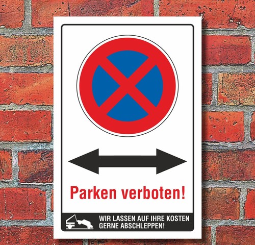 Schild parken verboten beide - schild,