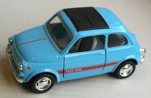 Kinsmart fiat 500 hellblau - kinsmart,
