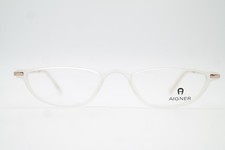 Vintage Brille Aigner 30526 Transparent Gold Oval Brillengestell eyeglasses