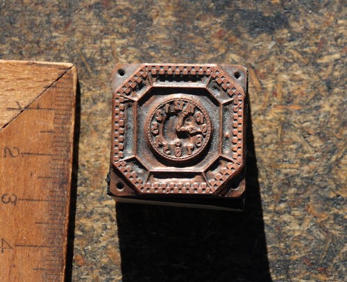 Wanduhr kupferdruckstock - wanduhr,