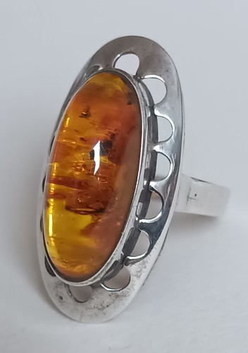 Ring bernstein silber - bernstein,