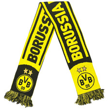 Borussia Dortmund Schal BVB 09 Fussball Fanschal Oldschool Vintage Schwarz Gelb