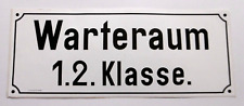 Aufkleber Warteraum 1. und 2. Klasse DB Bahn Bundesbahn Eisenbahn 80er 22 x 9 cm