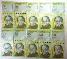 Banknoten Venezuela, 10 x 50