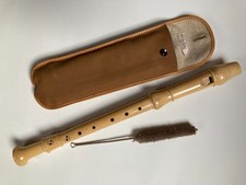 Schweizer Altblockflöte Birnenholz oder Ahorn von Küng mit Etui wenig bespielt