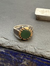 Vintage Herren 925 Silber Ring Mit Einem Lagenstein RG:60