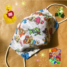 Handgefertigte Retro The Muppets & Sesamstraße 100 % Baumwolle Gesichtsmaske
