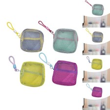 Geldbörse, Mini Schminkkoffer für Kopfhörer, Mini Spiegel, rot