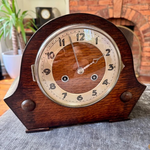 Art deco kaminuhr eiche - art,