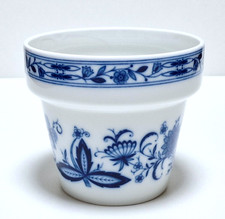 Kronester Bavaria Porzellan Übertopf/Blumentopf -"Zwiebelmuster" Dekor -H.11,5cm