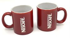 2x Nescafé Espressotassen Nescafe alte Edition rund Rot Espresso Mokka Tassen