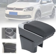  Armlehne Mittelkonsole Mittelarmlehne Ledertop Für VW Polo MK5 6R 2012-2018+USB