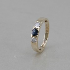 RING 585/14k Gelbgold, Saphir