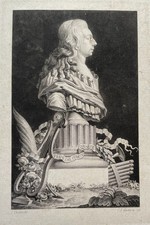 Antike Radierung, Büste von