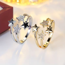 Damen Ring Edelstahl silber