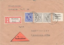 690262) Mindelheim Nr.2 auf R-Nachnahme Blg. mit ZUF AM Post !!