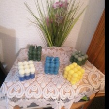 Bubble Kerze - Candle Würfel verschiedene Farben 6 x 6 cm Alle Farben vorhanden 