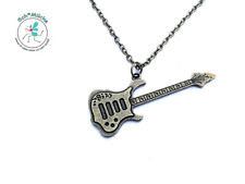Halskette Gitarre Glam Rock Heavy Metal Funk Amulett Glücksbringer Geschenkidee